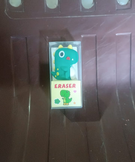 Dinosaur 2 in 1 Cute Eraser with Pencil Sharpener (1 Pc)