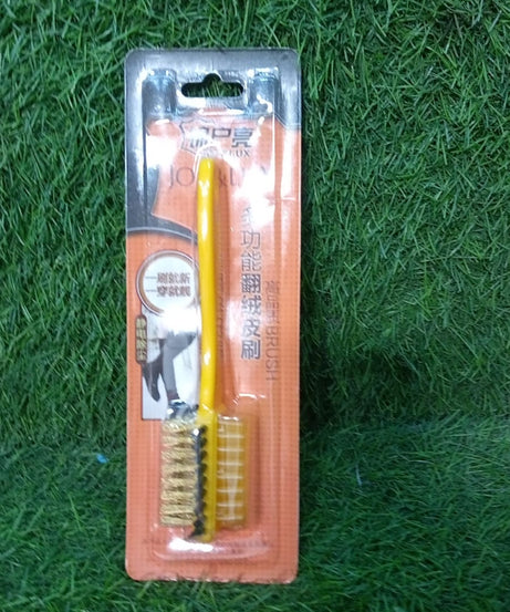 High-quality portable shoe brush with three sides, versatile for home use on various shoes.