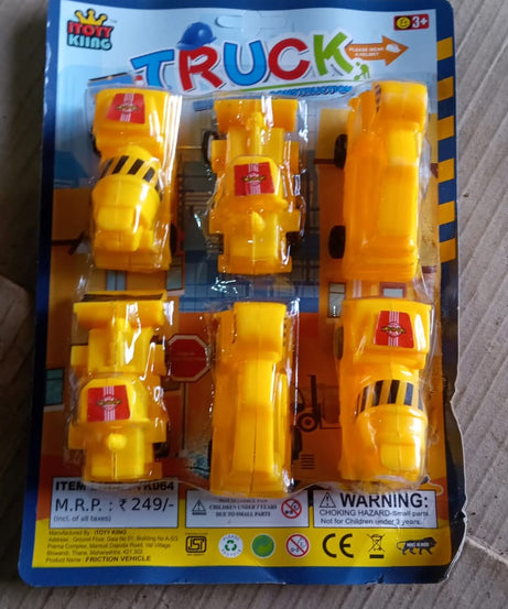 Vehicle Car Engineering Automobile Construction Car Toys Set for Children Kids Crane Excavator Road Roller Forklift Mixer Truck Transporter Truck Machine Construction Toys (6 Pcs Set)