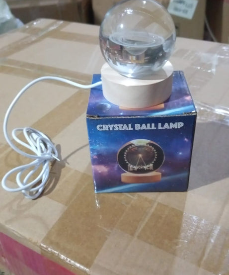 Astronaut  3D Crystal Ball lamps With Wood Base (1 Pc)