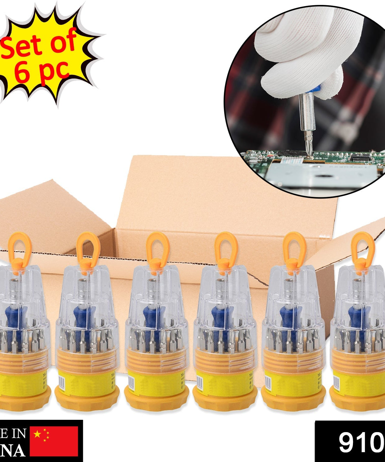 Professional screwdriver set with 16-in-1 features