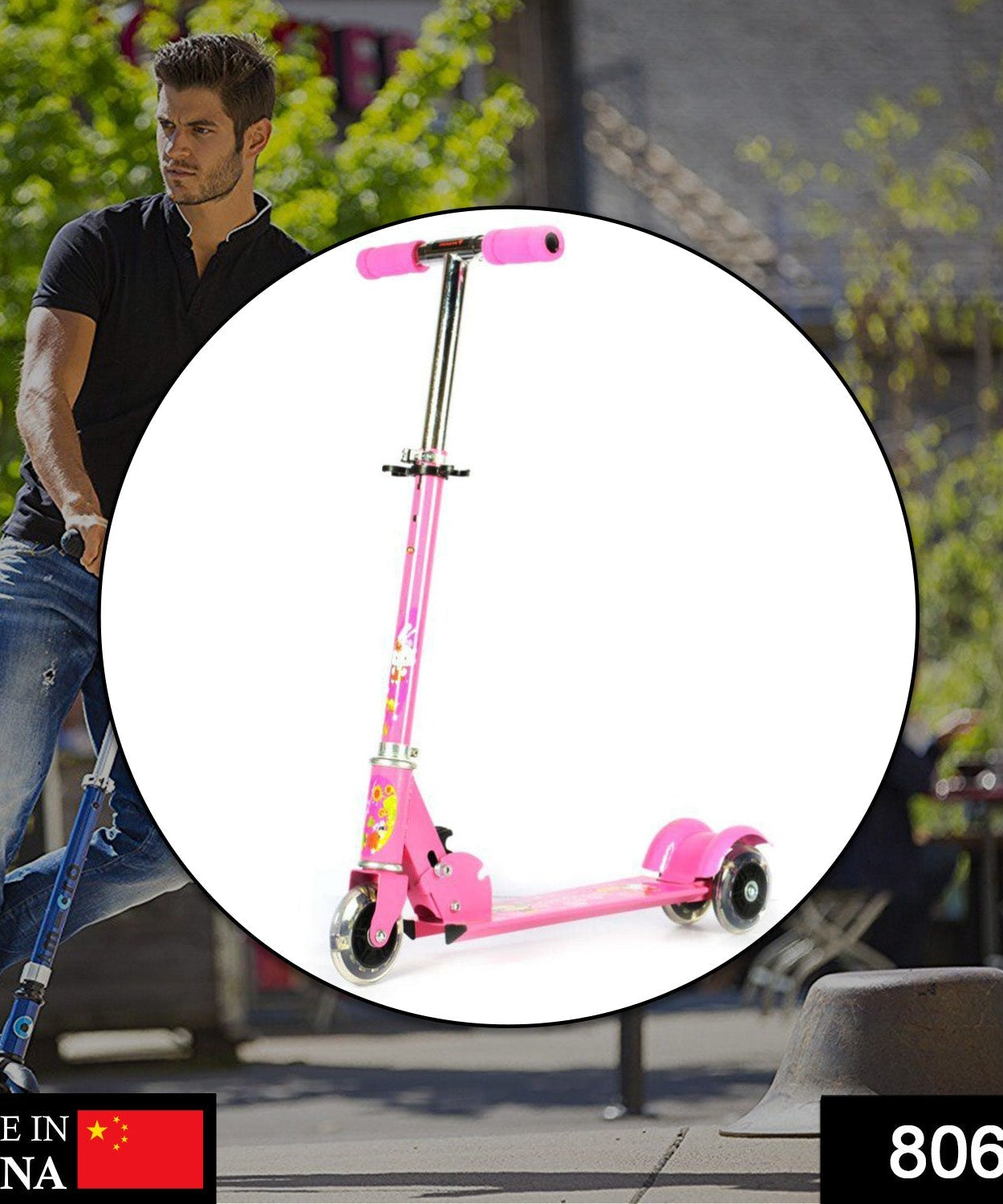 Children's cycle with a vibrant frame and playful design