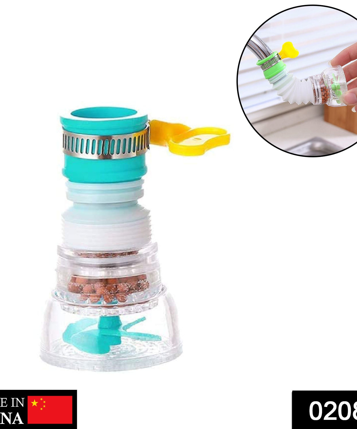 Expandable water valve for splash regulation