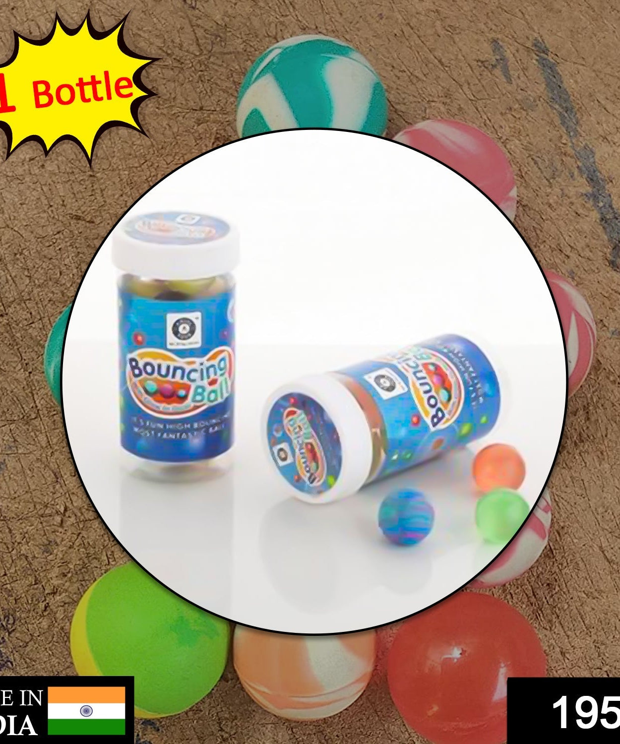 Assorted bouncy balls in a collection showing different colors and textures.