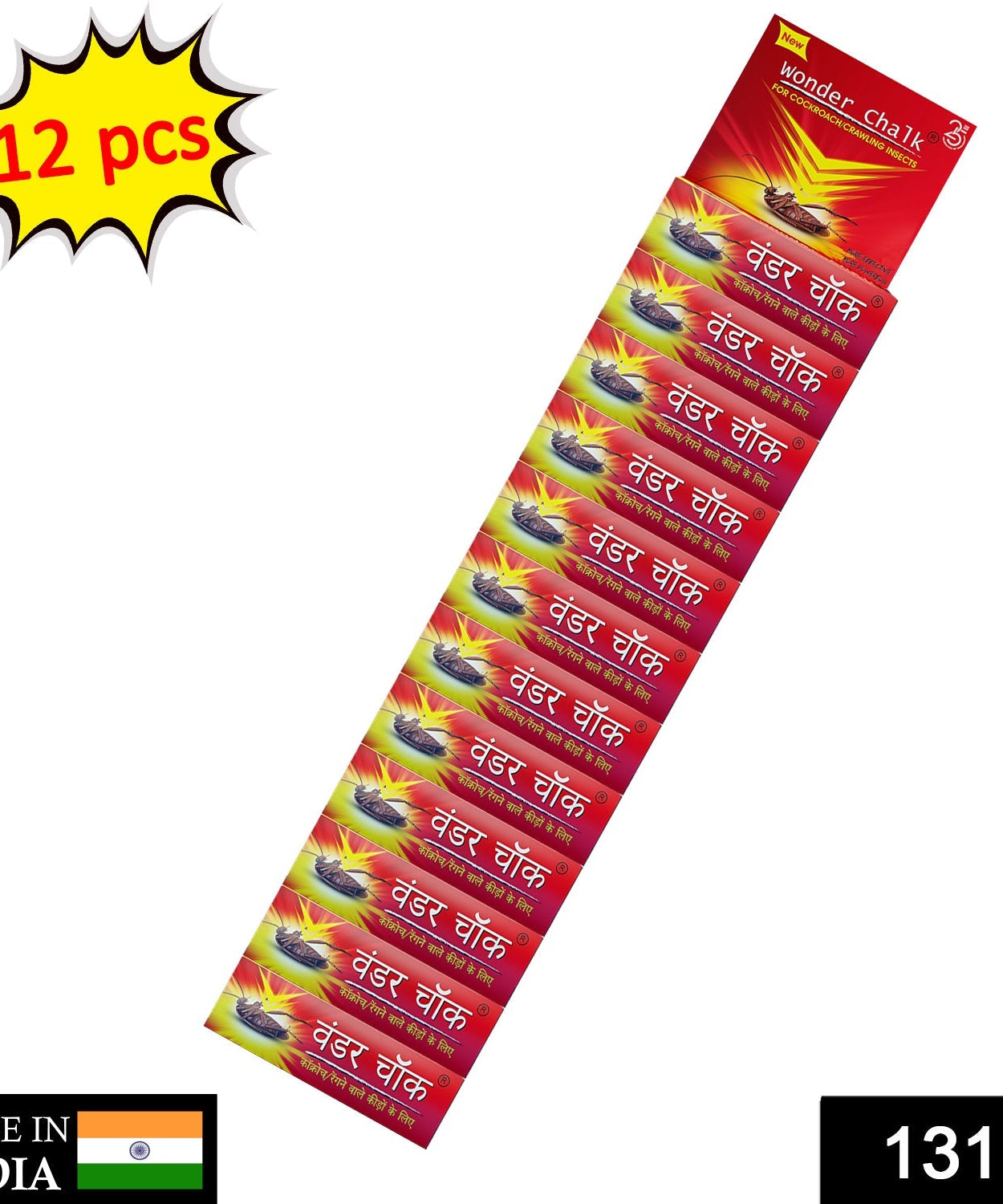 Cockroach killer chalk sticks in a package.