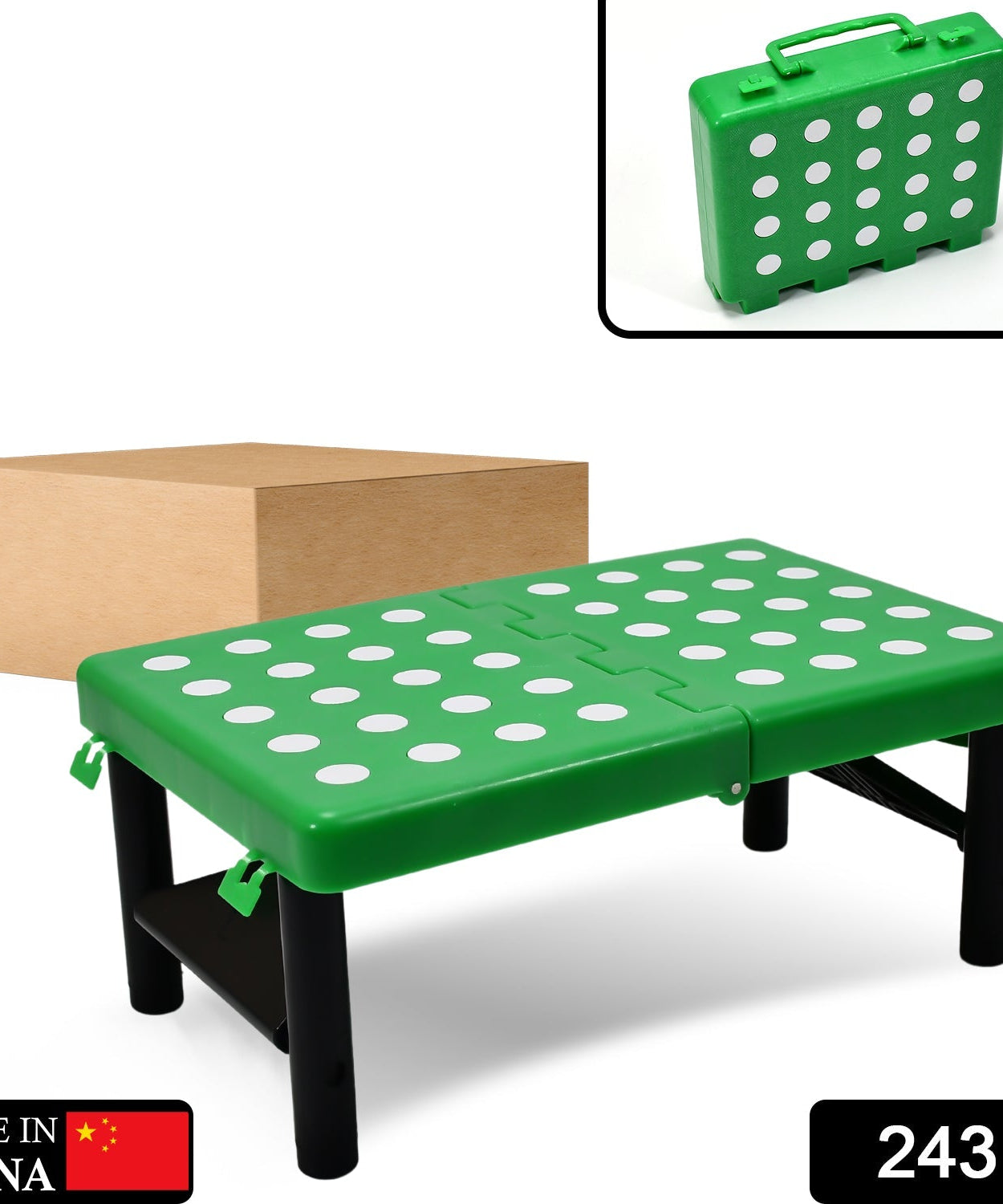 Multi-purpose foldable table, compact design for easy storage.