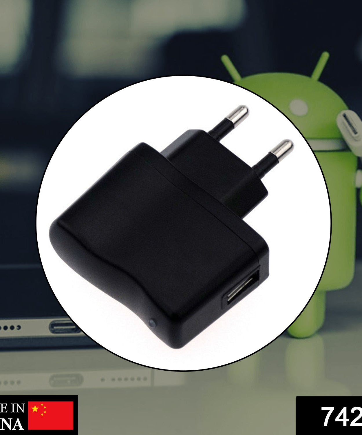 Universal USB wall charger for iPhone, Android, and smart phones, providing efficient charging