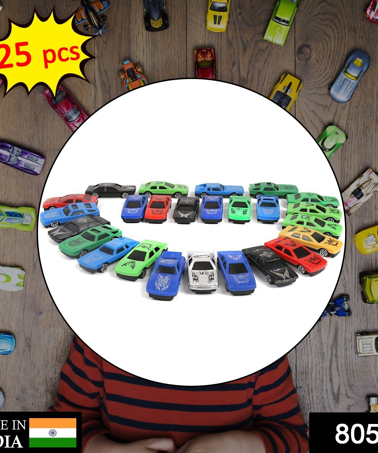 Set of 25 toy cars from the Super Racer series, featuring different designs and colors