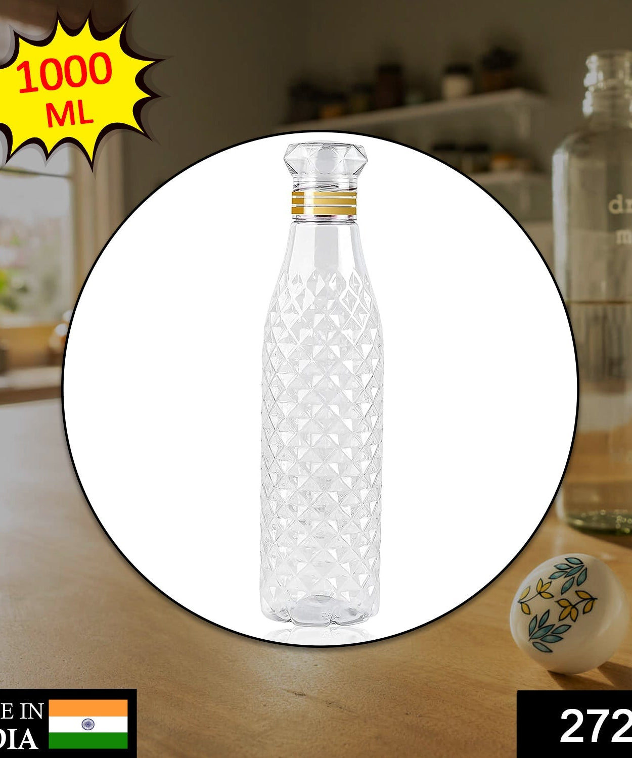 Stylish diamond cut water bottle for kids and adults