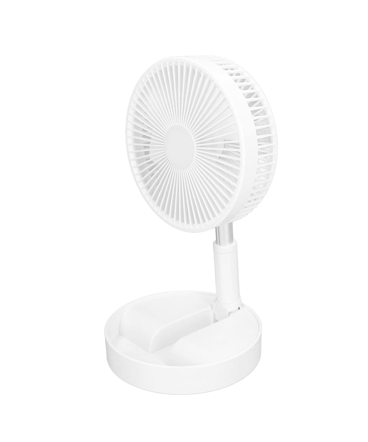 TELESCOPIC ELECTRIC DESKTOP FAN, HEIGHT ADJUSTABLE, FOLDABLE & PORTABLE FOR TRAVEL/CARRY | SILENT TABLE TOP PERSONAL FAN FOR BEDSIDE, OFFICE TABLE (Battery Not Include)