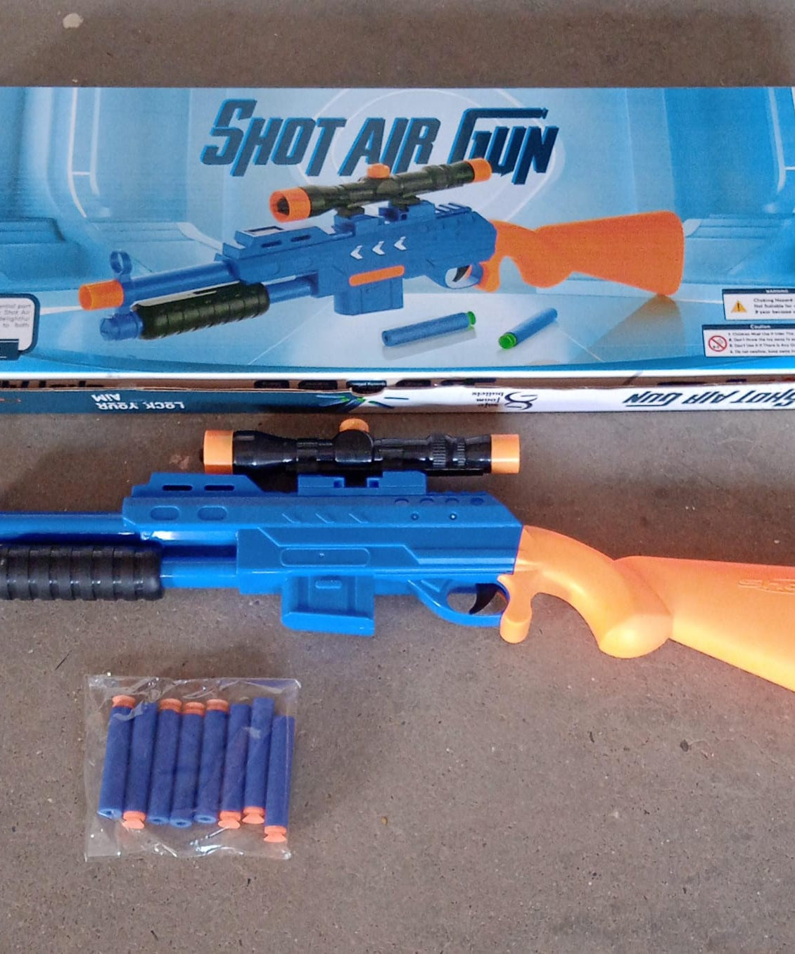 Large plastic toy gun for kids' outdoor play