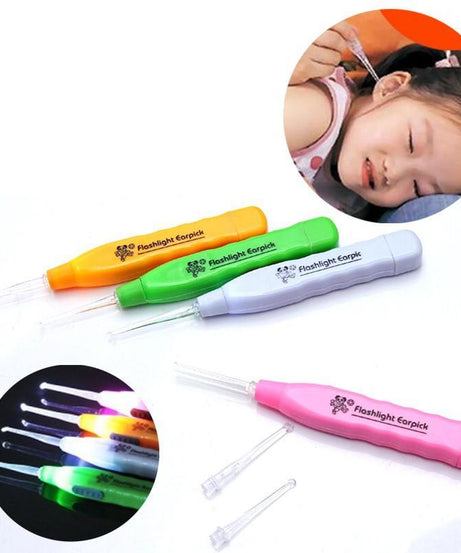LED Flashlight Earpick with Tweezer
