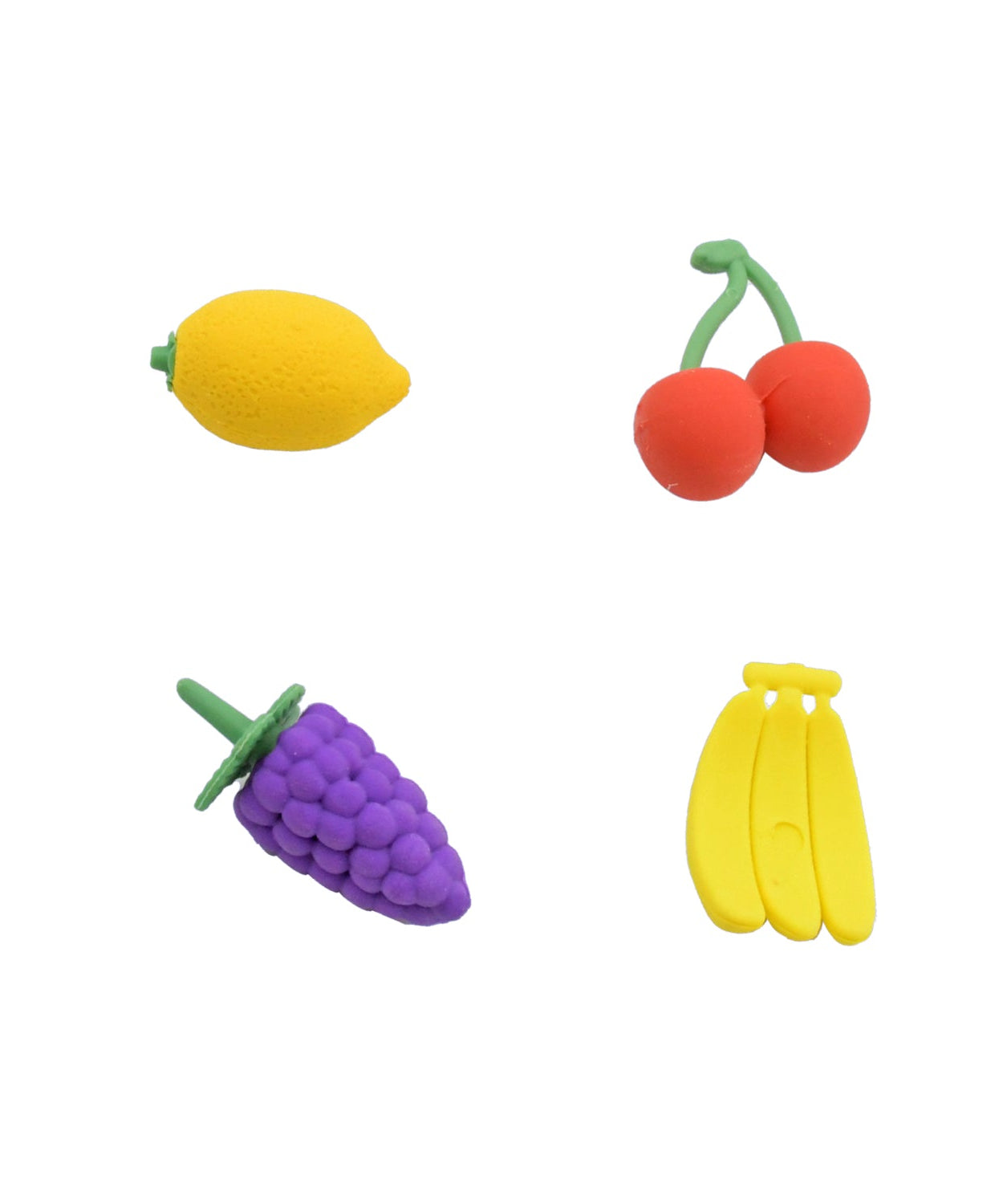 Mini Cute Vegetables and Fruits Erasers or Pencil Rubbers for Kids, 1 Set Fancy & Stylish Colorful Erasers for Children, Eraser Set for Return Gift, Birthday Party, School Prize, 3D Erasers  (4 pc Set)