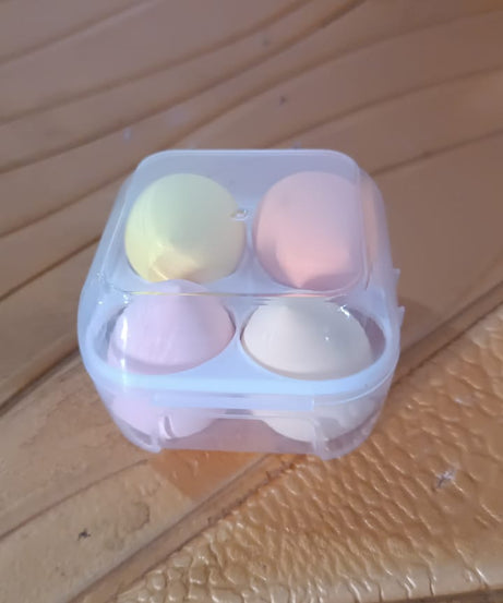 Makeup Sponges Set, Perfect for Liquid, Cream, and Powder (4 Pcs Set With Case)