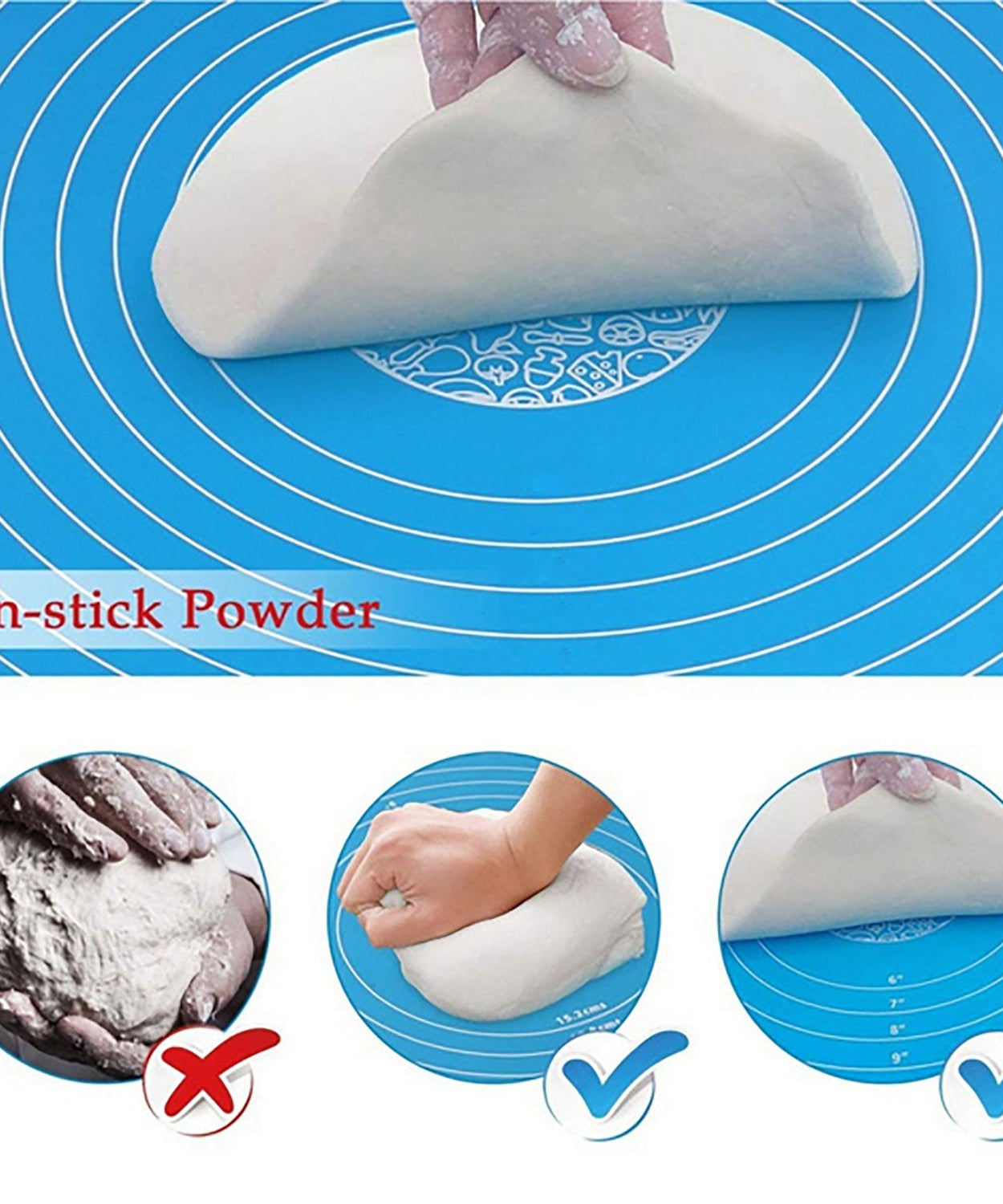 Full view of silicone mat showing its smooth surface