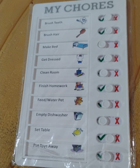 Portable My Chores Home Note Board Management Planning Memo Boards Reminding Time. (Size :- 20x12Cm)