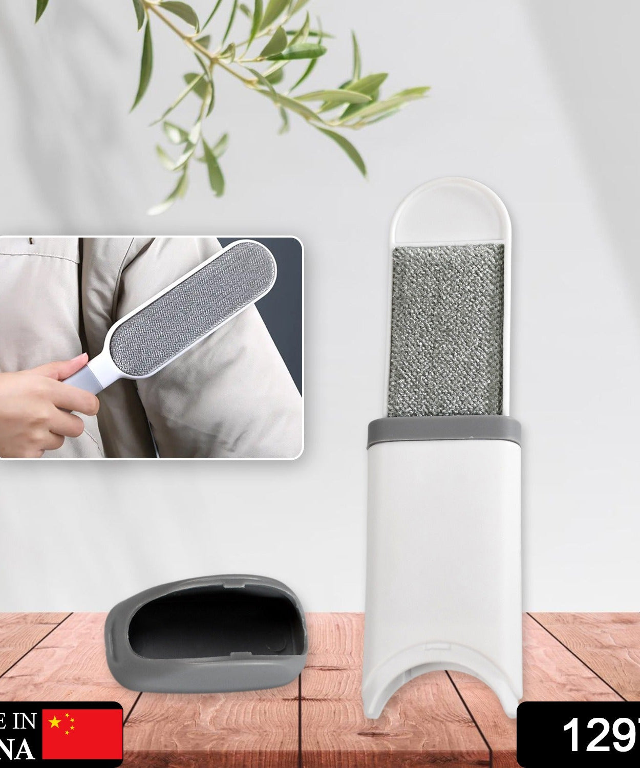 Double-sided lint roller brush