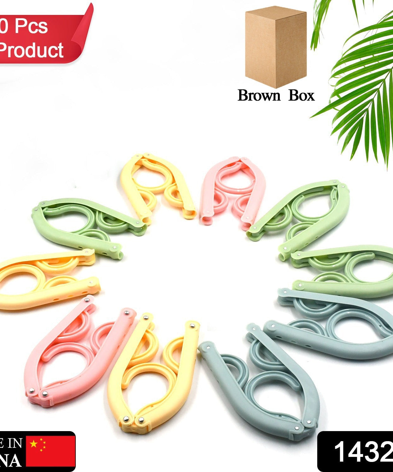 10 Pcs Portable Folding Clothes Hanger Creative Travel Easy to Carry Clothes Hanger for Adults and Children