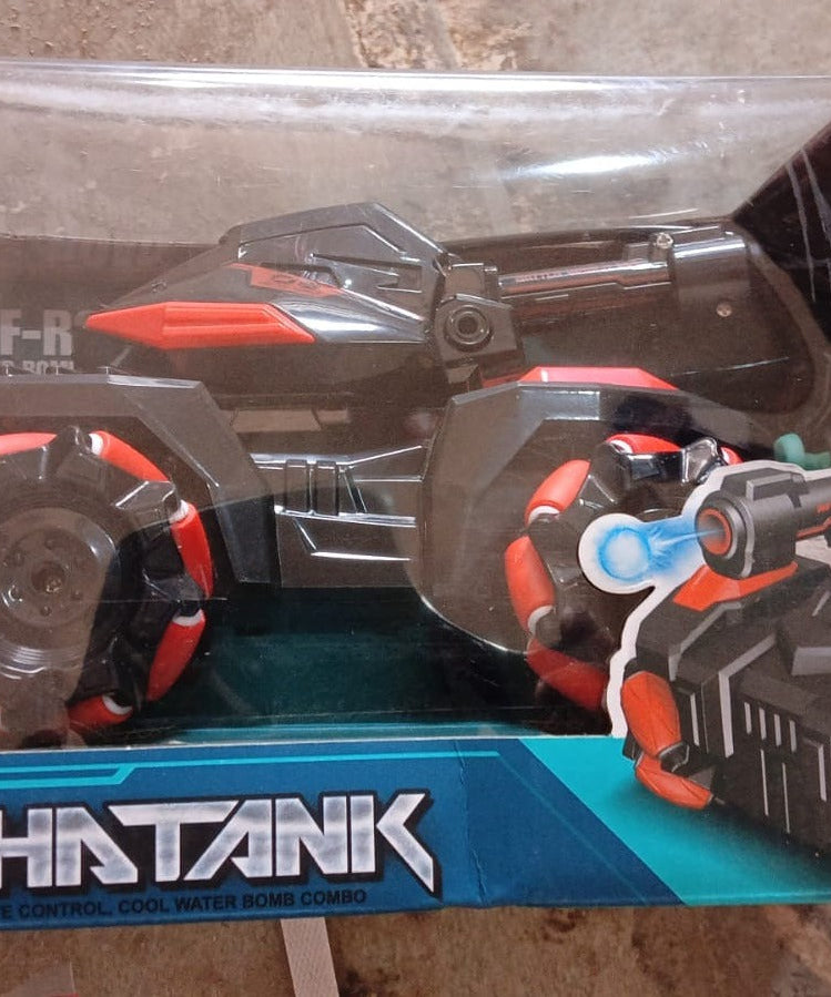 New Remote Control Vehicle 4wd Off Road Climbing Vehicle Water Bomb Armored Tank Battle Launcher Boys' Children's Toy Car (1 pc / With Remote)