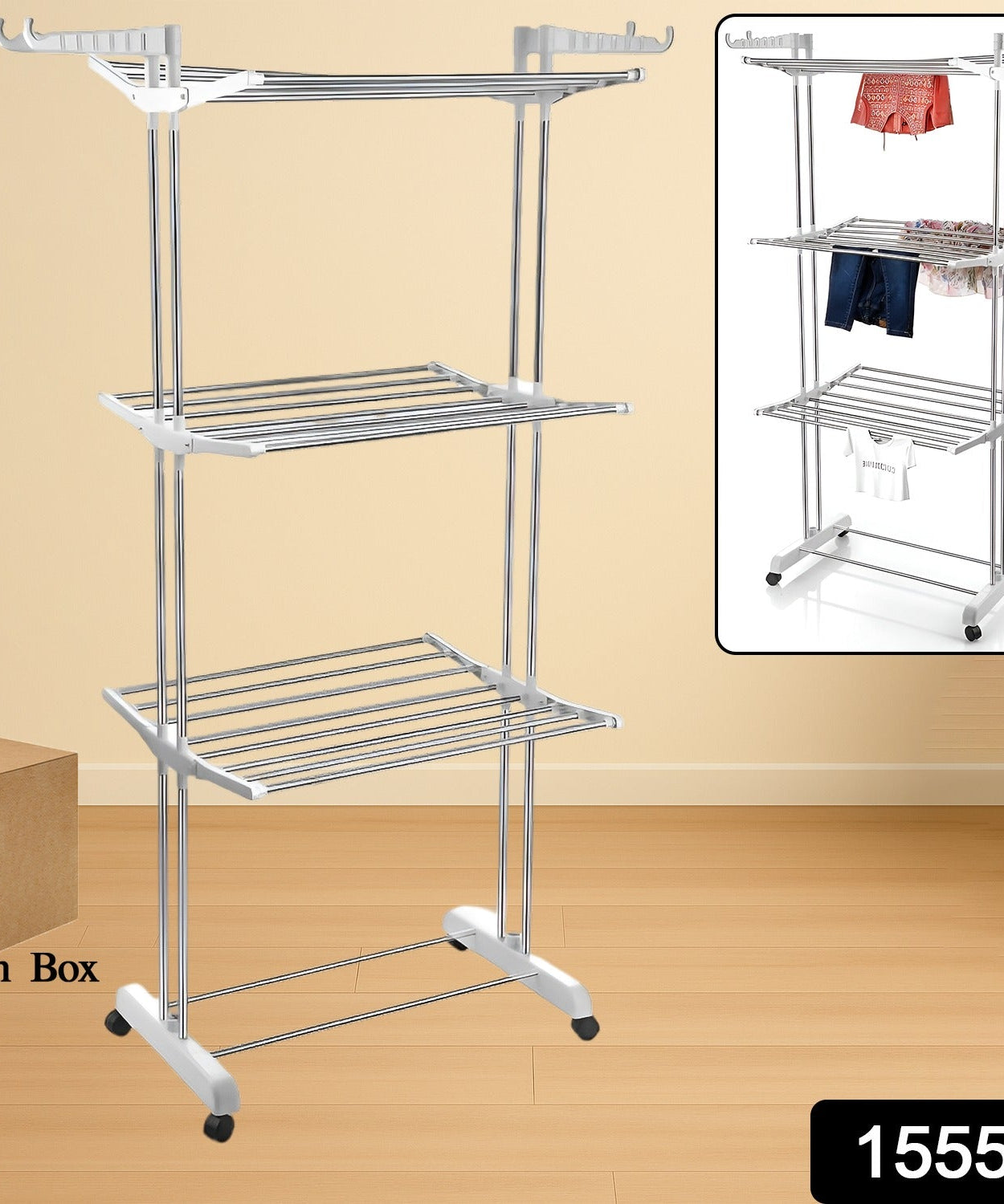 Fresh Nest Rolling Cloth Dryer – 3 Tier