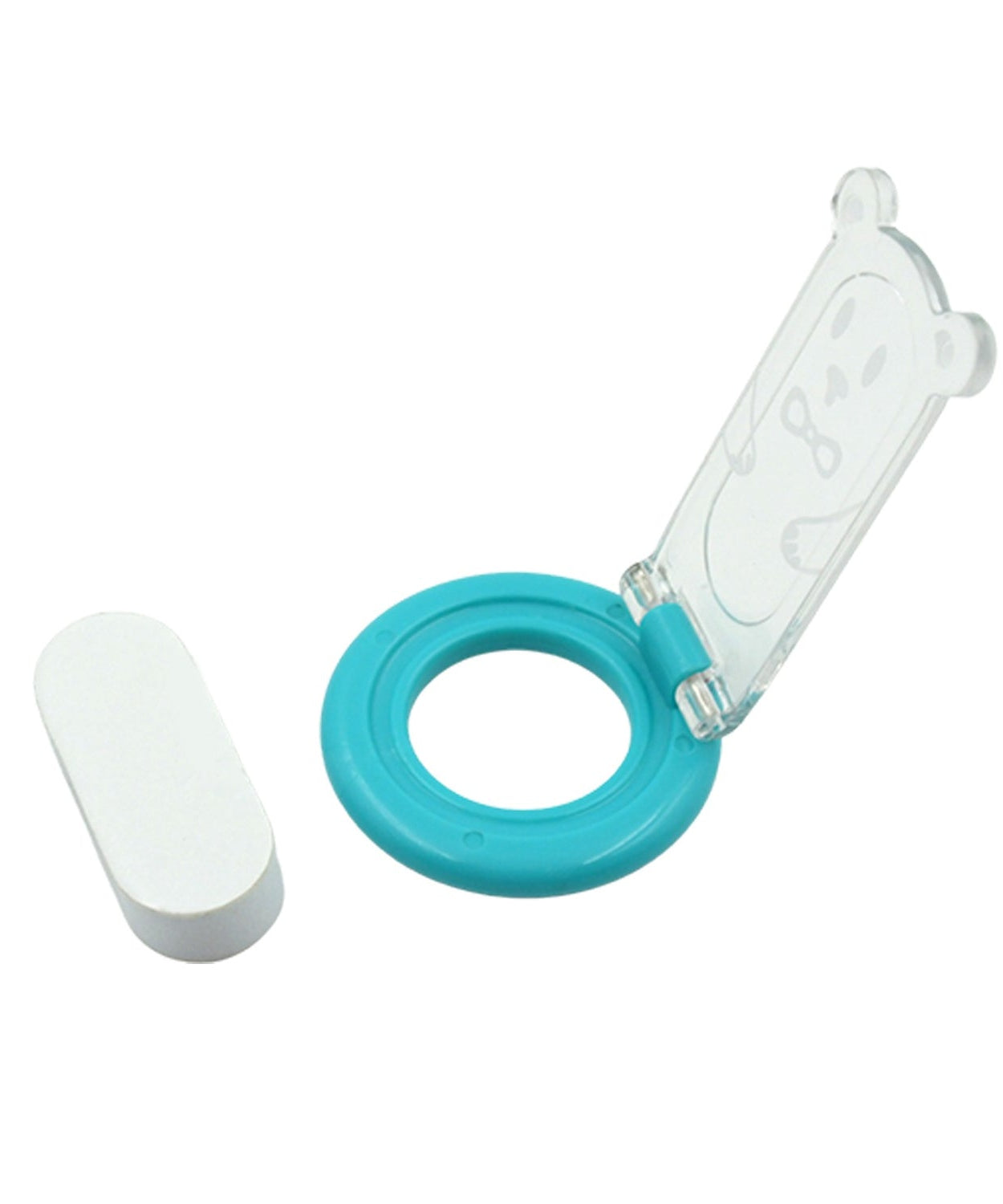 Sanitary handle for lifting toilet seat without touching