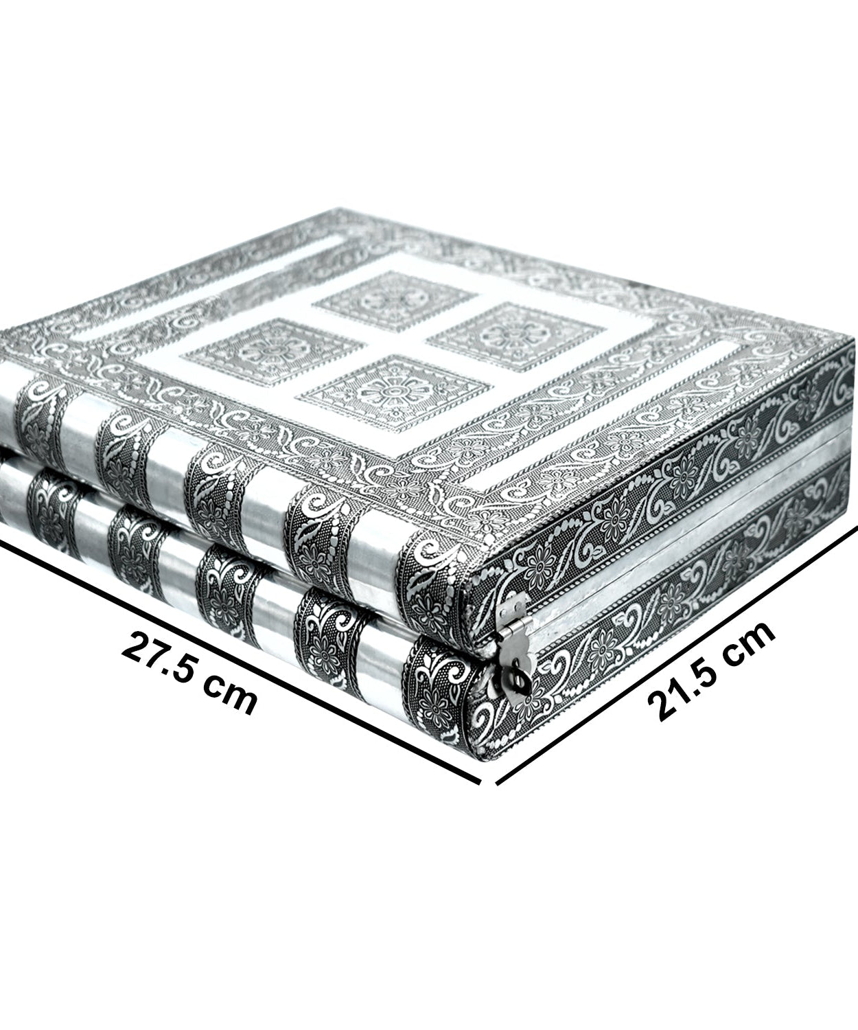 Wooden jewelry box with organized compartments for bangles and small items