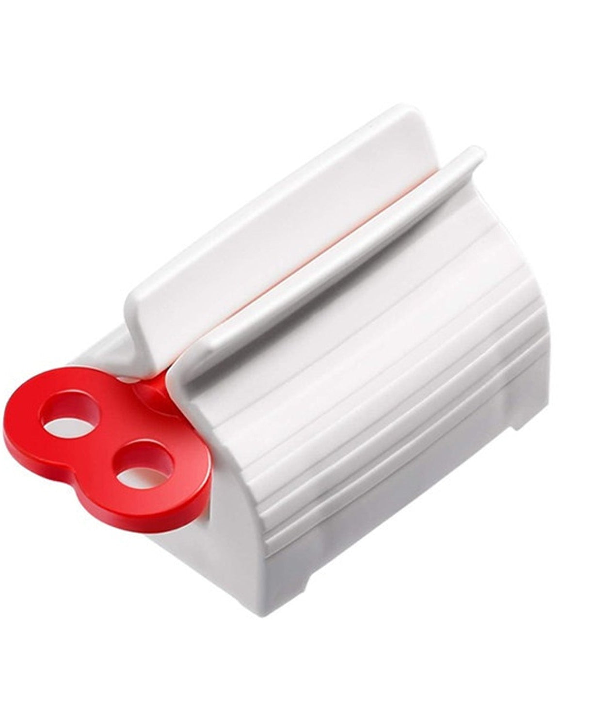 Stand and squeezer for rolling toothpaste tubes
