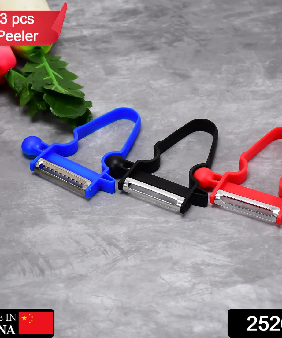 Close-up of sharp vegetable peelers for easy peeling.