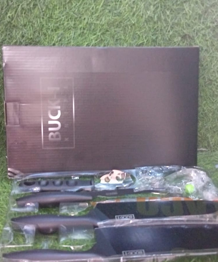 Complete kitchen cutlery set, 5 stainless steel knives