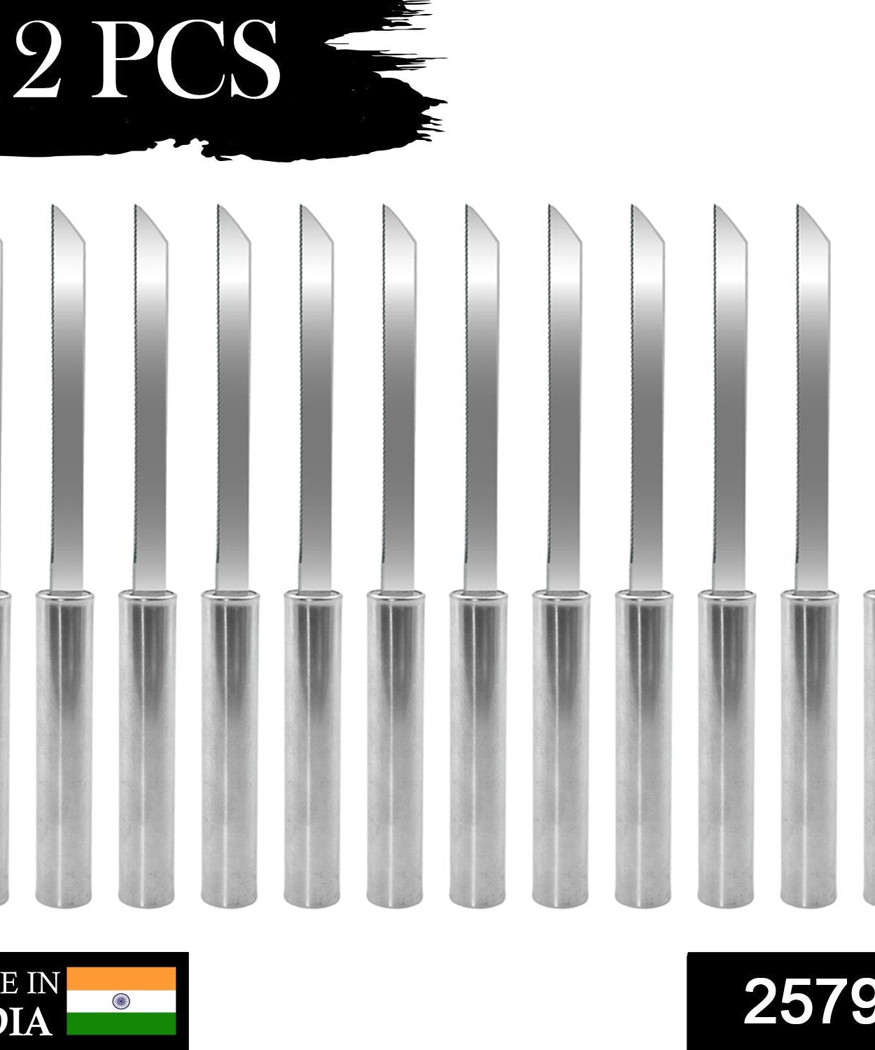 Pack of 12 utility knives with stainless steel blades