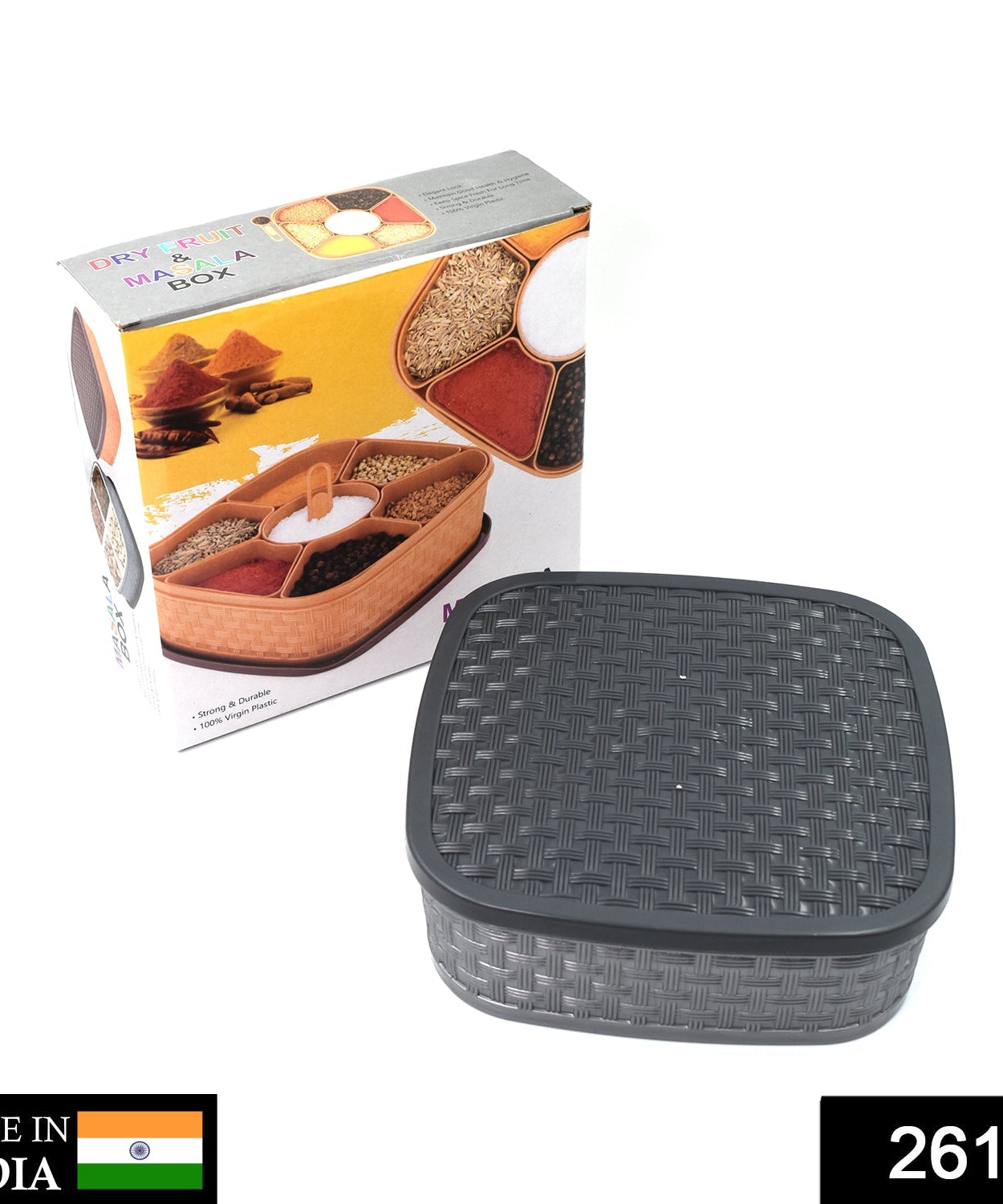 Dry fruit chocolates arranged in a gift box.