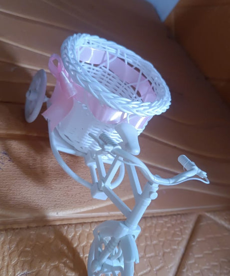 Plastic Cycle Flower Vases For Home Decor; Bicycle Flower Pot Stand (1 Pc)