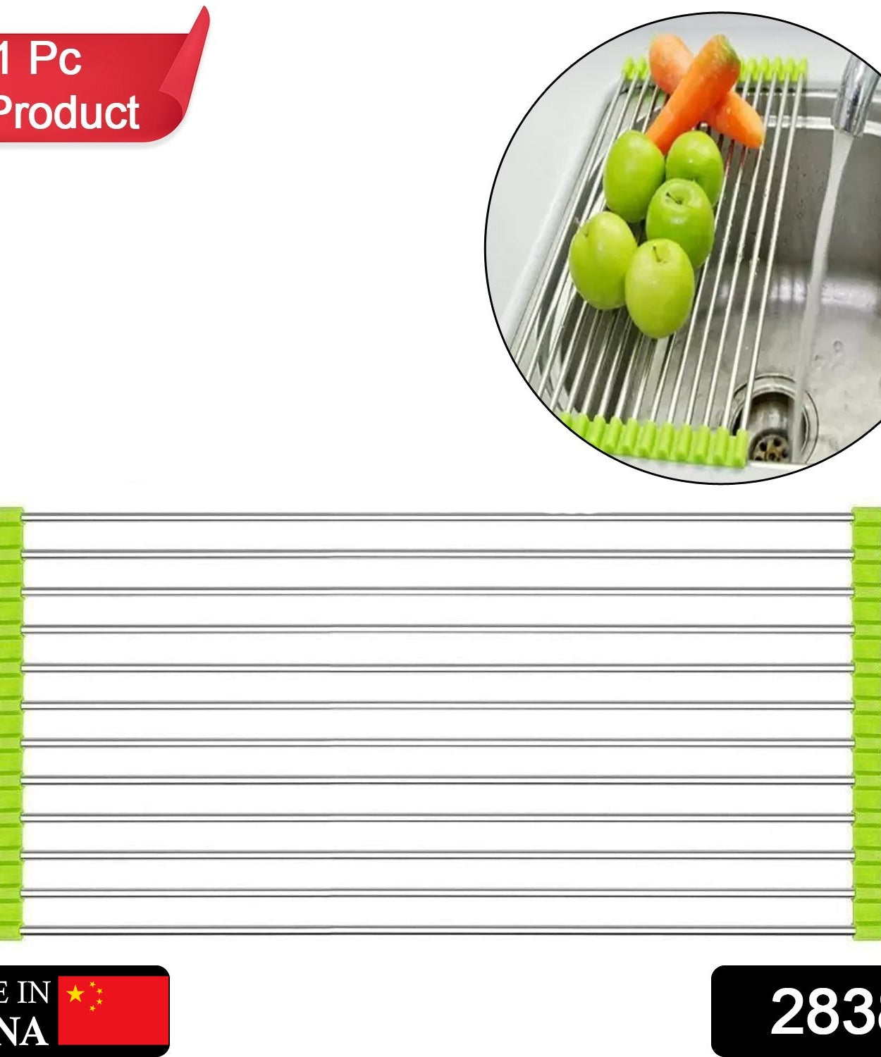 Roll-up dish drying rack