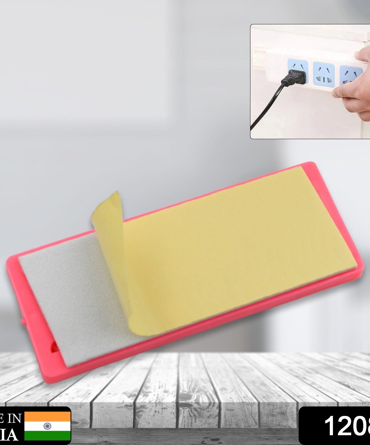 Reusable plug organizer with no holes