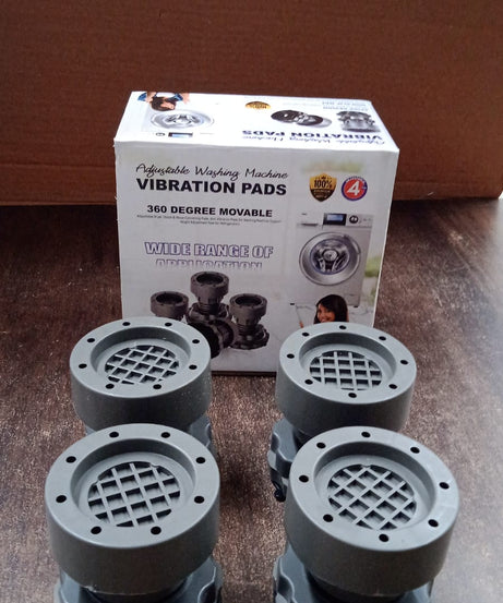 Adjustable Anti-Vibration Pads for Washing Machine and Refrigerator Base (4 Pc)