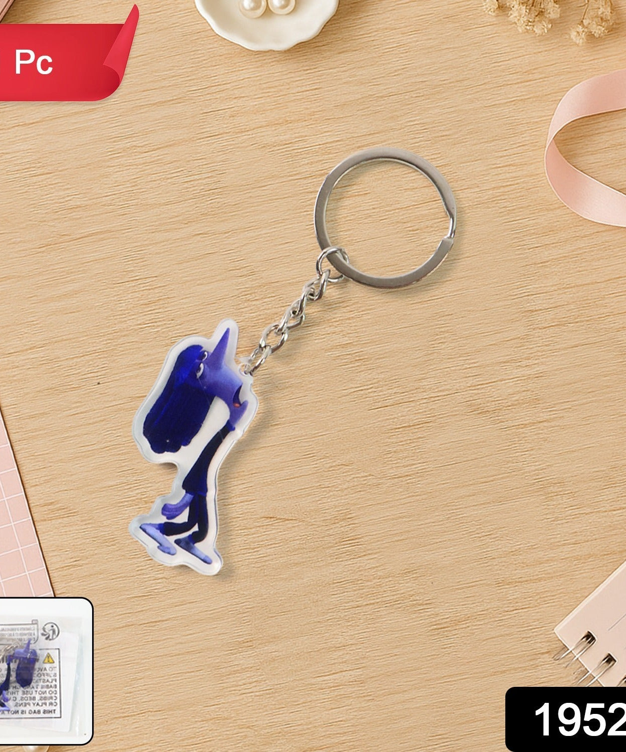 Glossy Cartoon Character Keychain