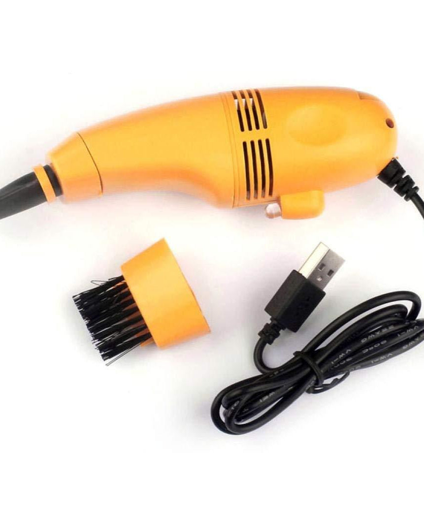 Portable USB vacuum cleaner ideal for keyboards, laptops, and car interiors.