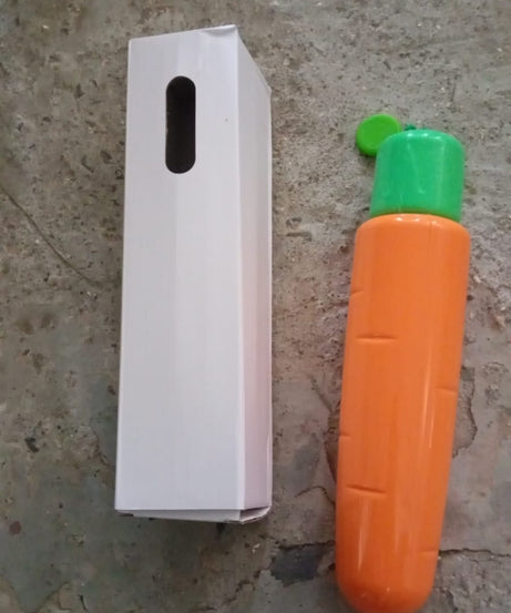 Vegetable shaped Folding Umbrella, Plastic Case Creative Fashion Folding Mini Sun Shade Rain Umbrella, Unique Umbrella, Sun & UV Protection, Cute Design (1 Pc)