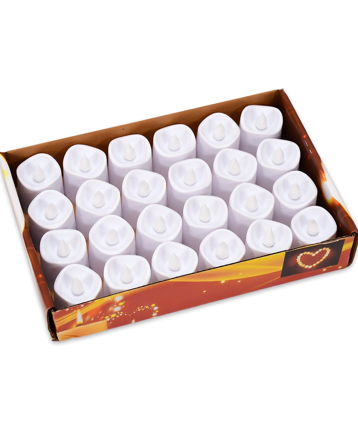 Decorative LED tea light candles (pack of 24).