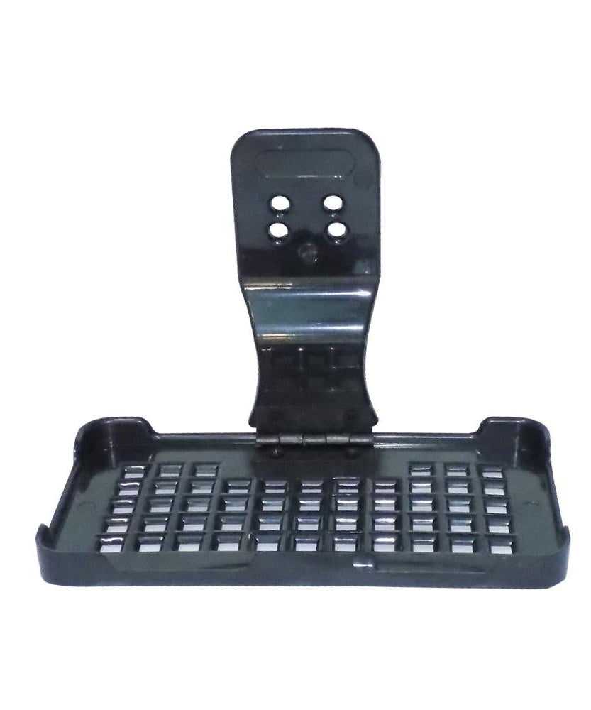 Mobile holder with charging feature for wall mounting.