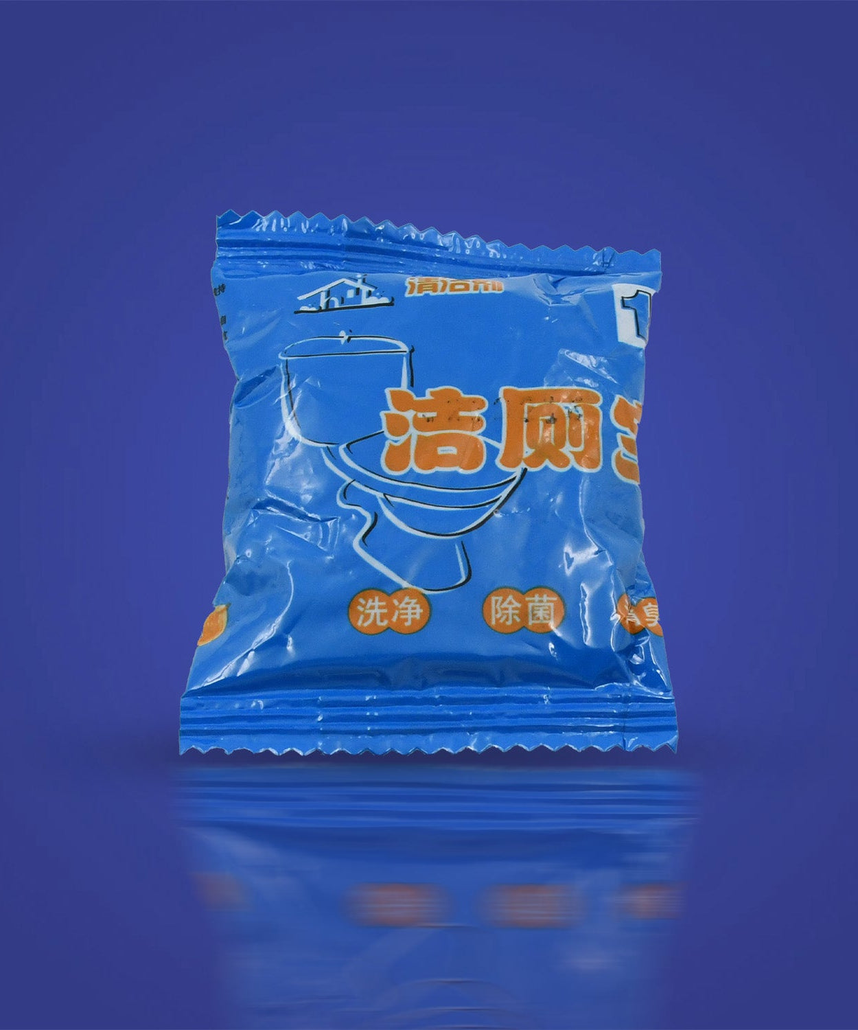 Toilet bowl decontamination tablets, blue bubbles, 12 pcs.