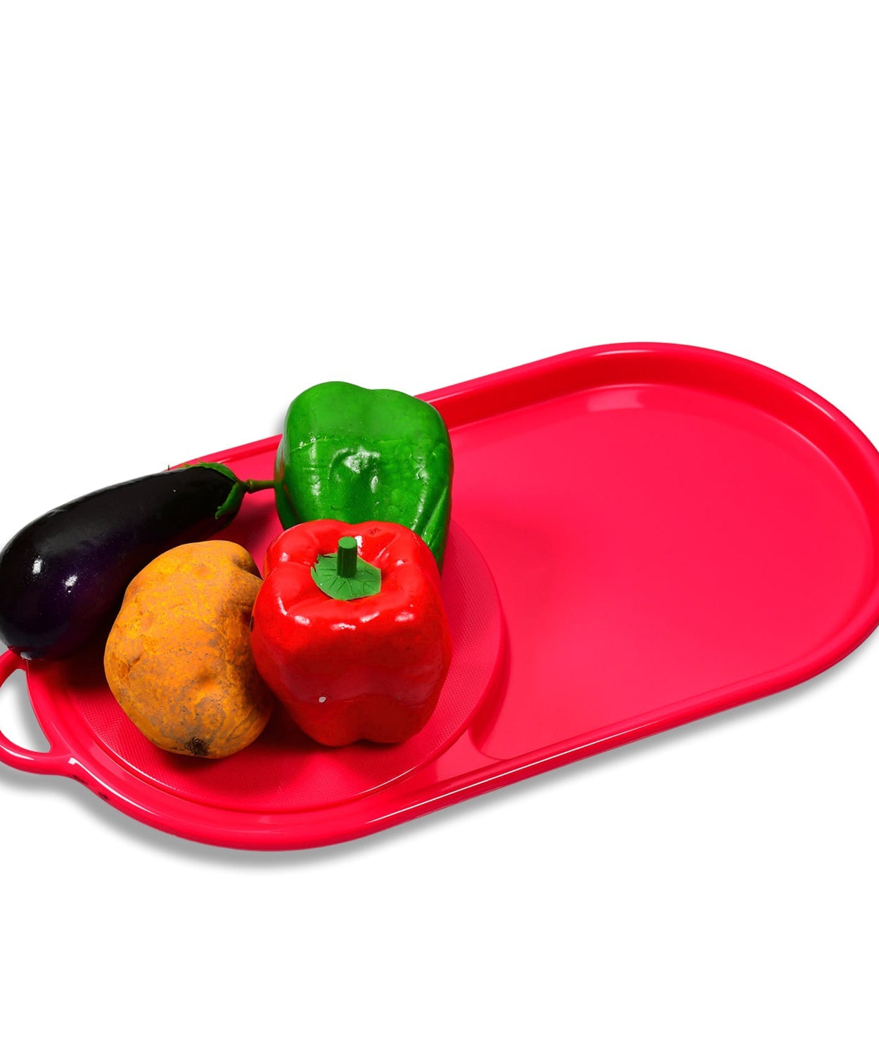 Cutting tray made of plastic for kitchen use