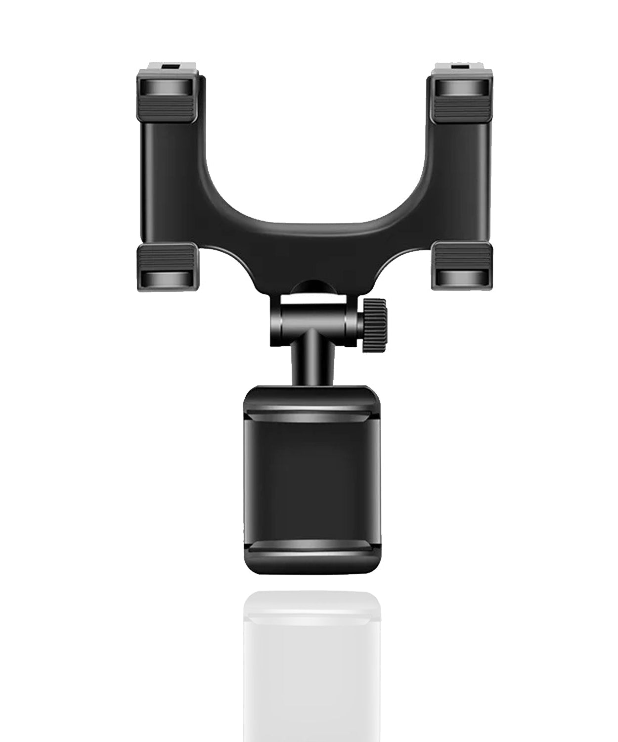 Mobile phone holder for rear view mirror mount, universal fit