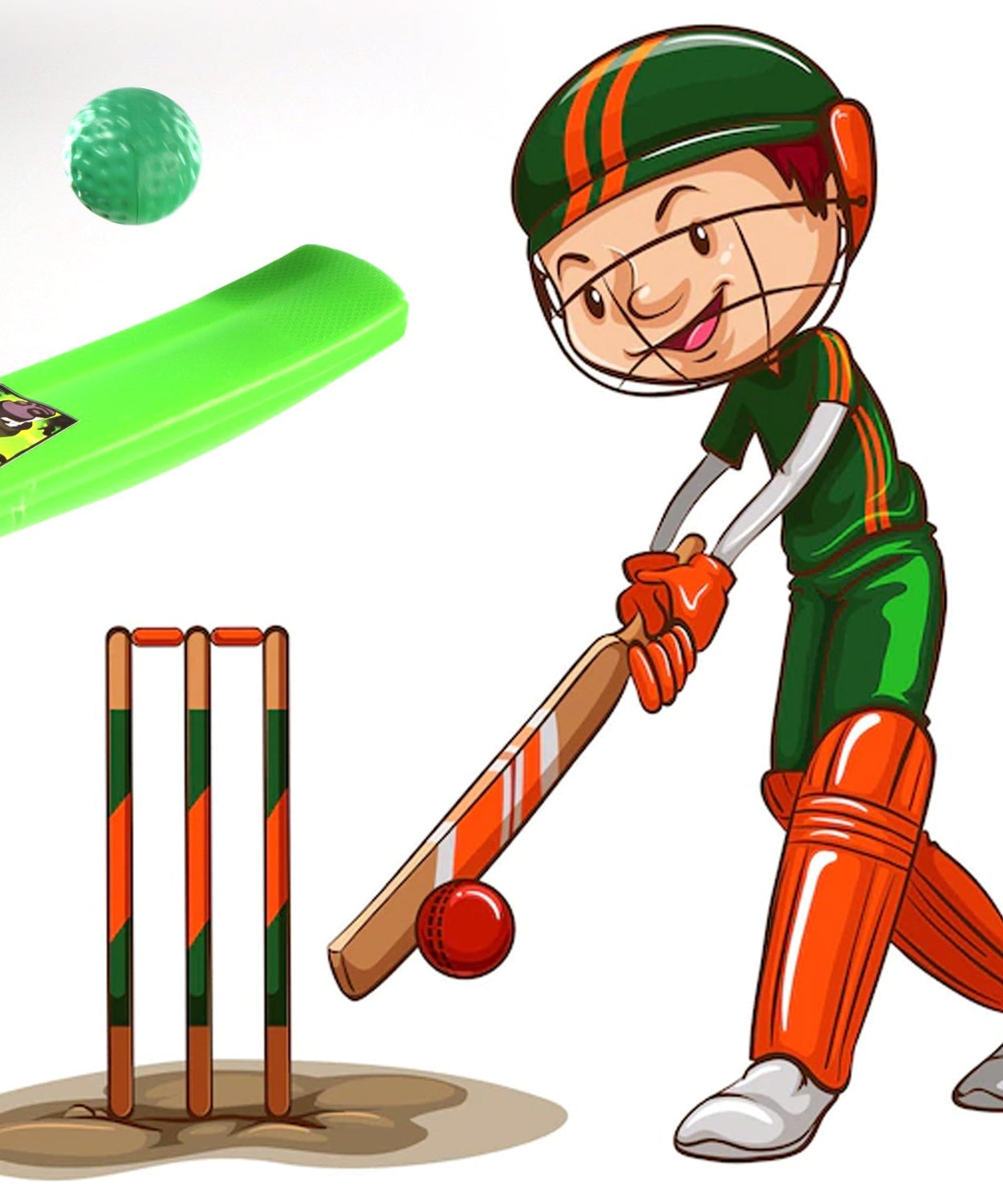 Plastic cricket toy set for children