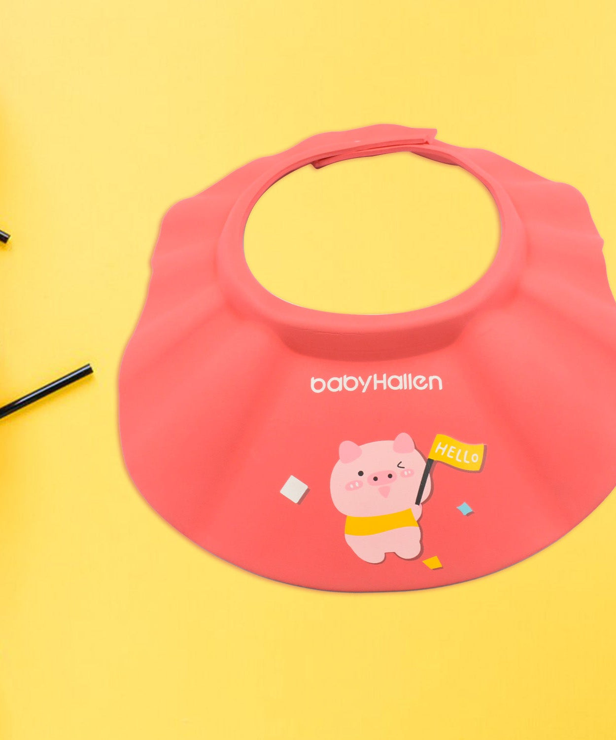 Baby bath cap with ear protection feature for safe bathing