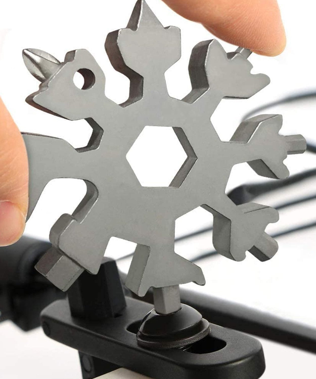 Durable & Portable 18 in 1 Snowflake Multi-Tool, Snowflake Bottle Opener Flat Phillips Screwdriver Kit Wrench