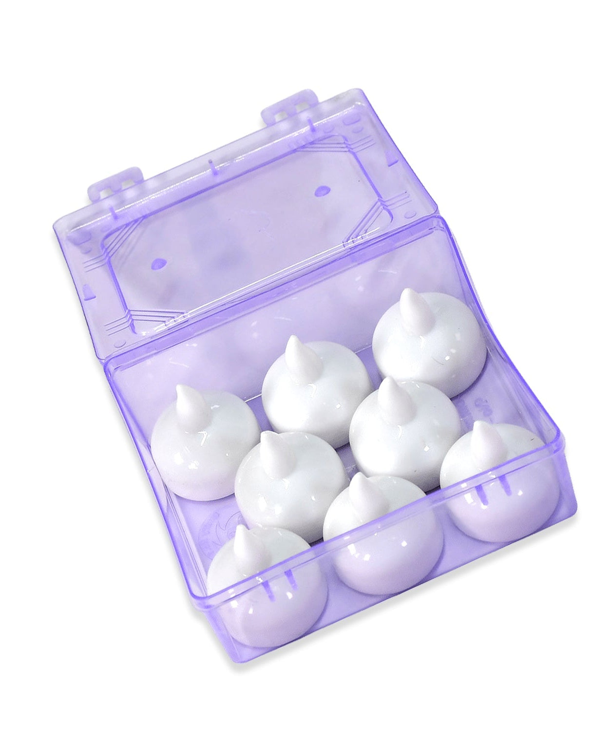 Set of 8 battery-operated tea lights for decoration