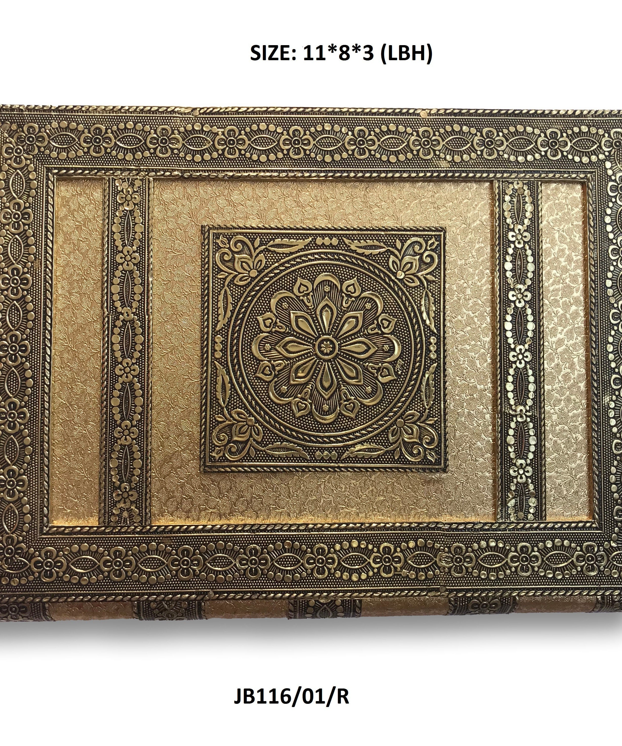 Jewelry box with compartments for necklaces and earrings