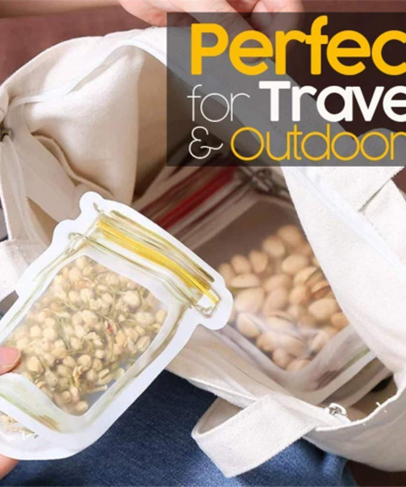 Jar shaped stand-up zipper pouch