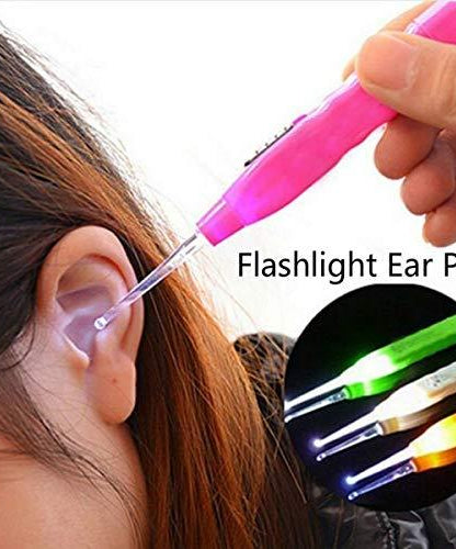 LED Flashlight Earpick with Tweezer